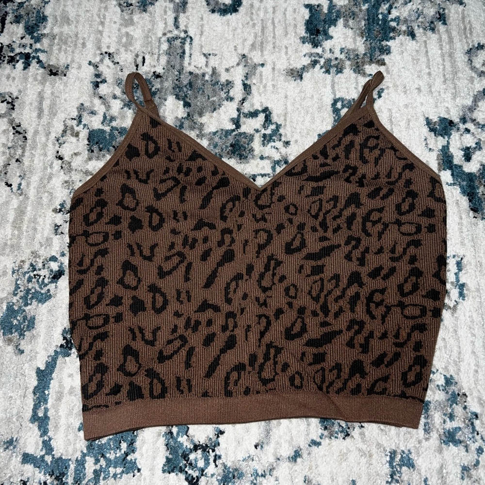 Brown Leopard Print Tank